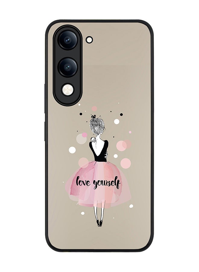 Stylizedd غطاء لجهاز vivo Y04 / Y29t 5G، حماية كاميرا رفيعة، غطاء هاتف مضاد للصدمات - أحب نفسك - Image 1